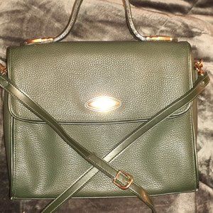 Mondani Forest Green Purse, w/Gold Accents